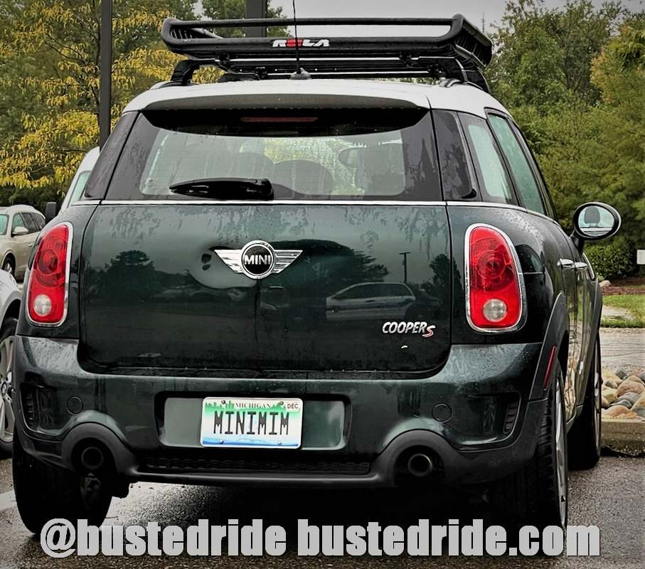 MINIMIM - Vanity License Plate by Busted Ride