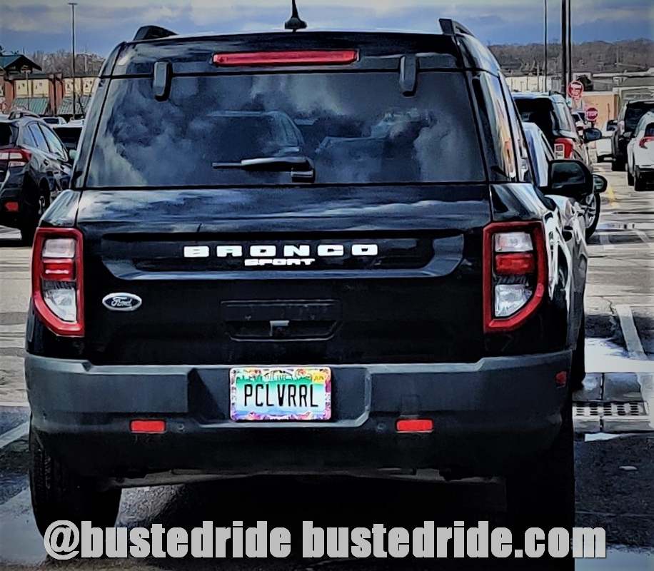 PCLVRRL - Vanity License Plate by Busted Ride