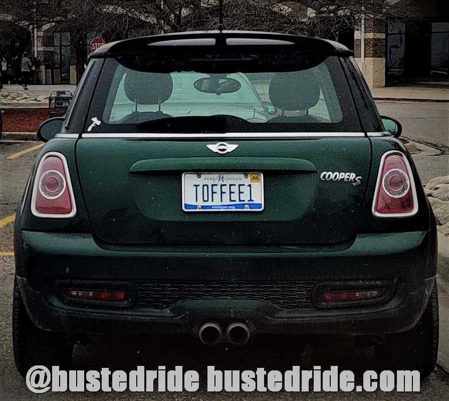 TOFFEE1 - Vanity License Plate by Busted Ride