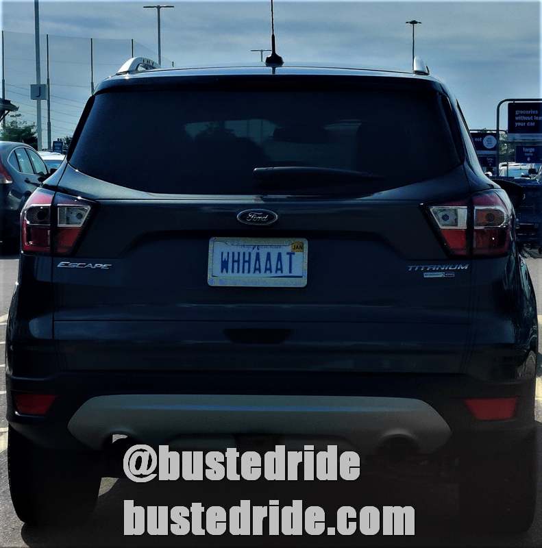 WHHAAAT - Vanity License Plate by Busted Ride