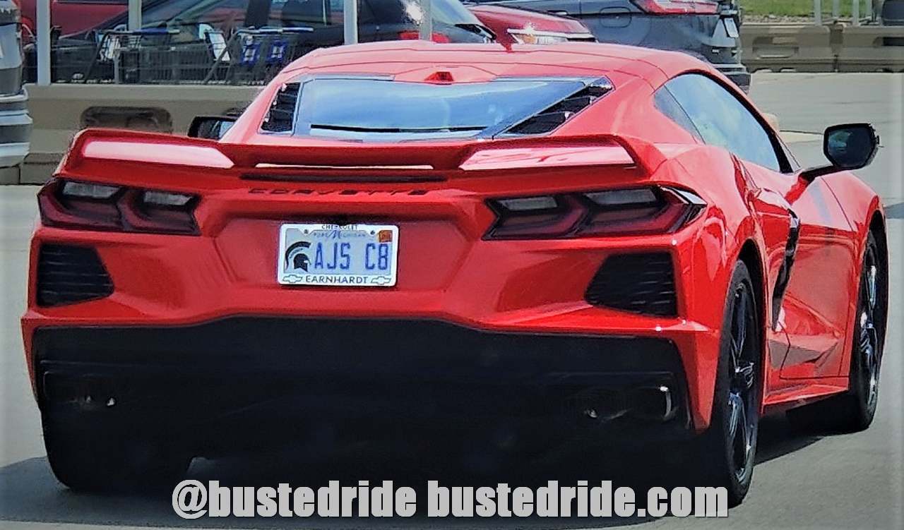 AJS C8 - Vanity License Plate by Busted Ride