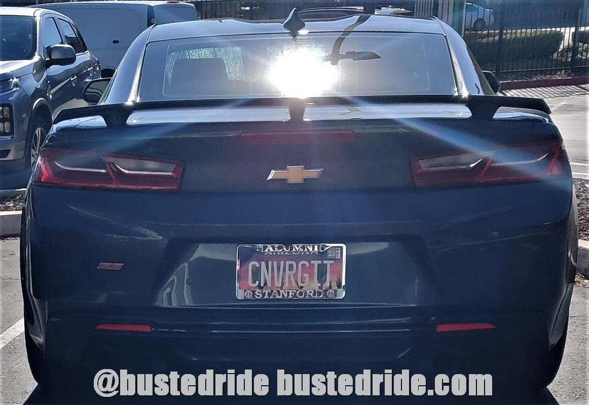 CNVRGIT - Vanity License Plate by Busted Ride