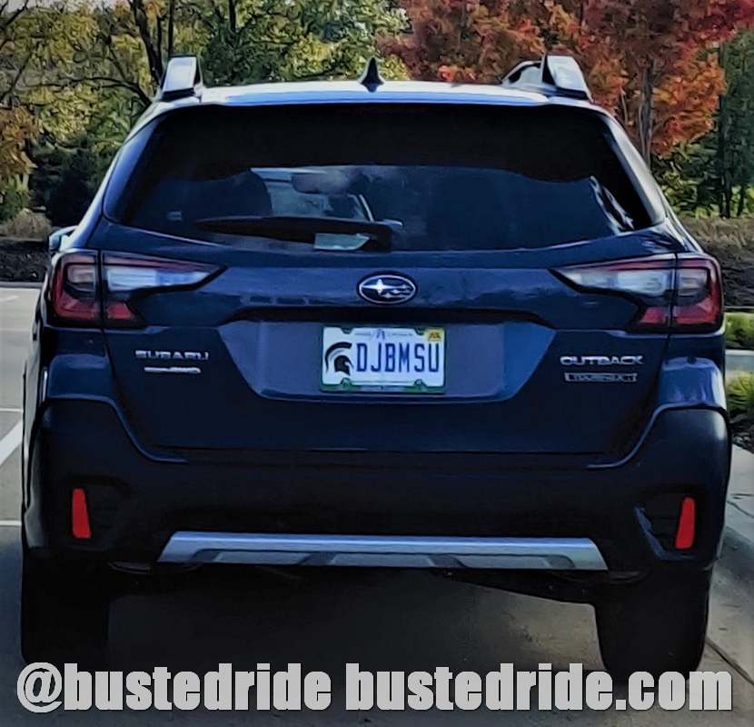 DJBMSU - Vanity License Plate by Busted Ride