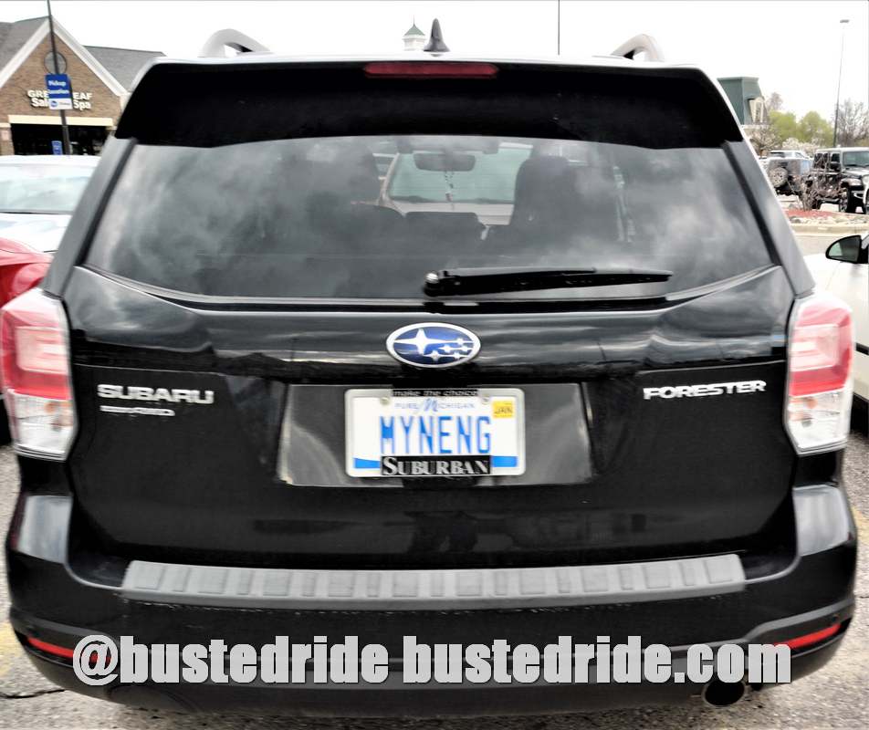 MYNENG - Vanity License Plate by Busted Ride