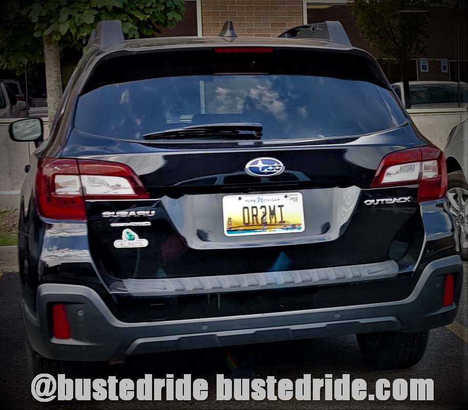 OR2MI - Vanity License Plate by Busted Ride