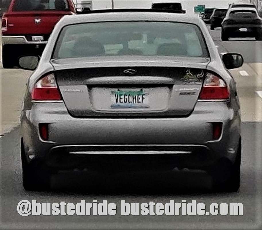VEGCHEF - Vanity License Plate by Busted Ride