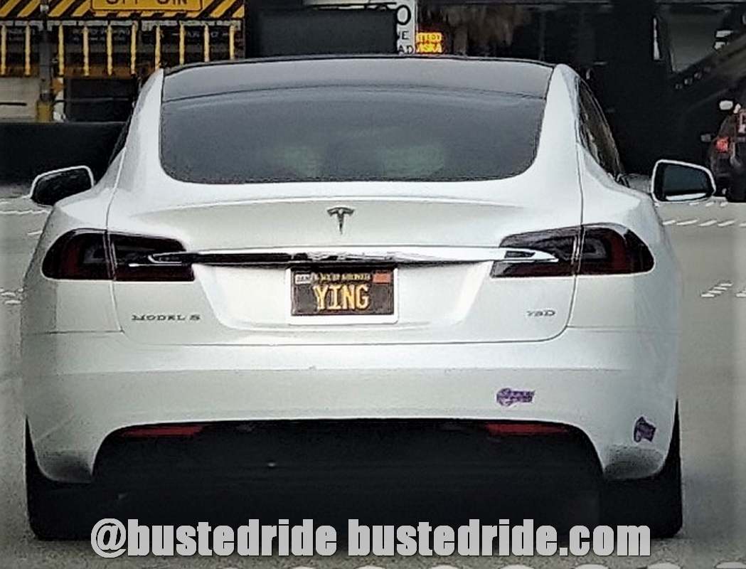 YING - Vanity License Plate by Busted Ride
