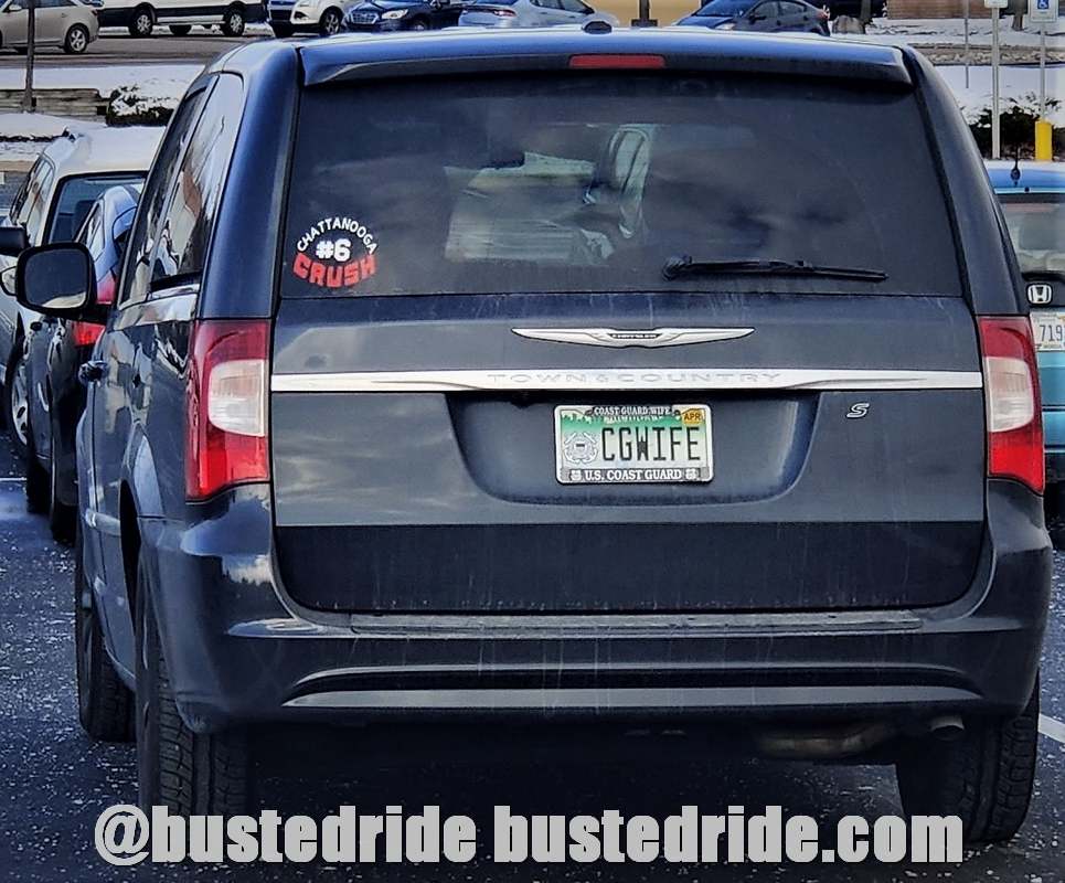 CGWIFE - Vanity License Plate by Busted Ride