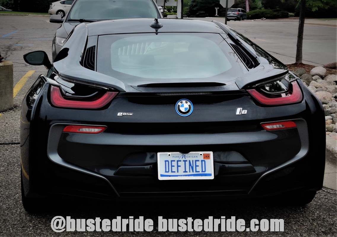 DEFINED - Vanity License Plate by Busted Ride