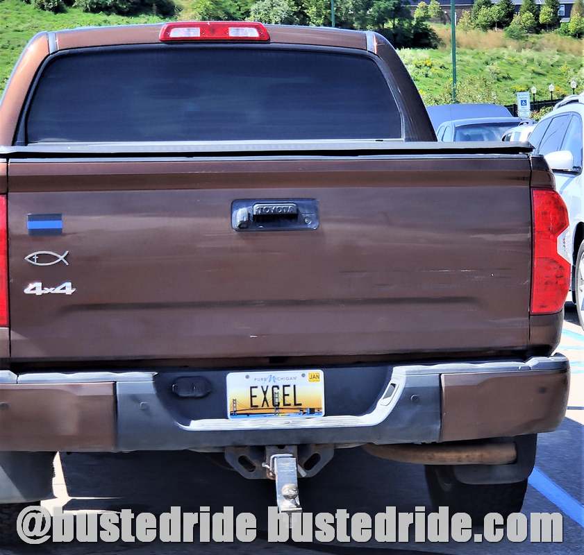 EXCEL - Vanity License Plate by Busted Ride EXCEL - Vanity License Plate by Busted Ride