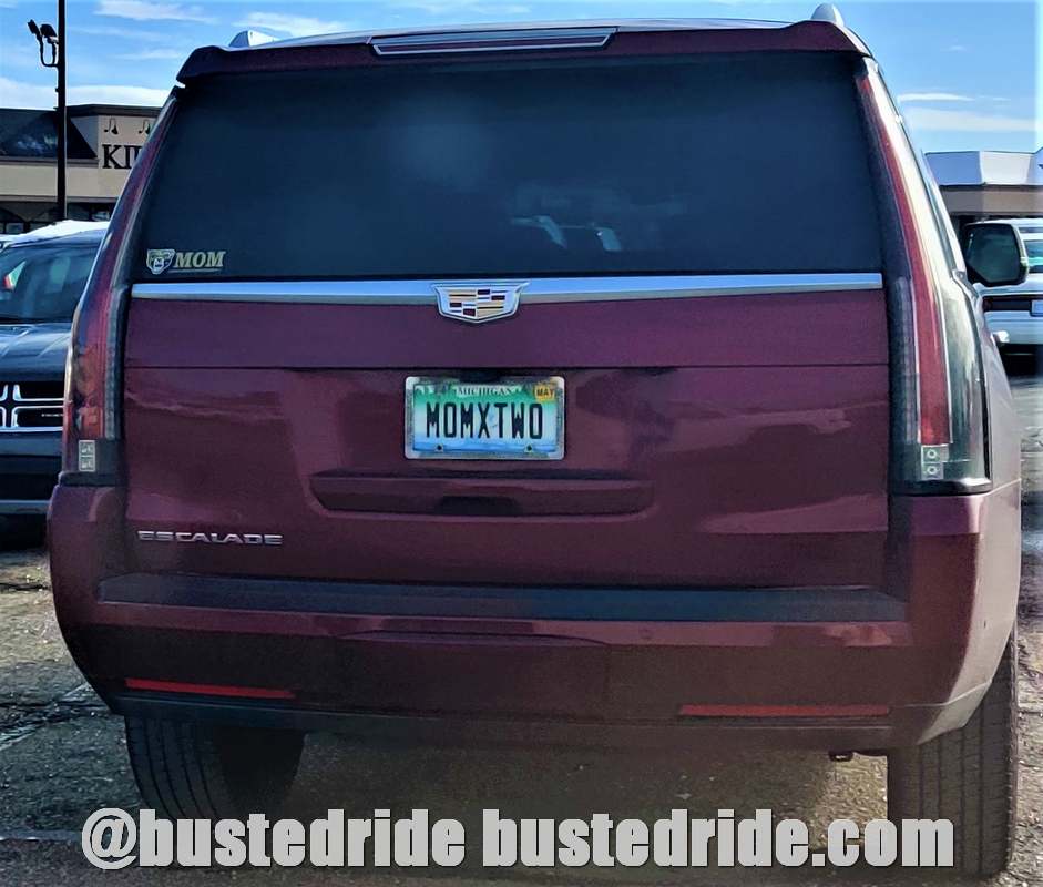 MOMXTWO - Vanity License Plate by Busted Ride