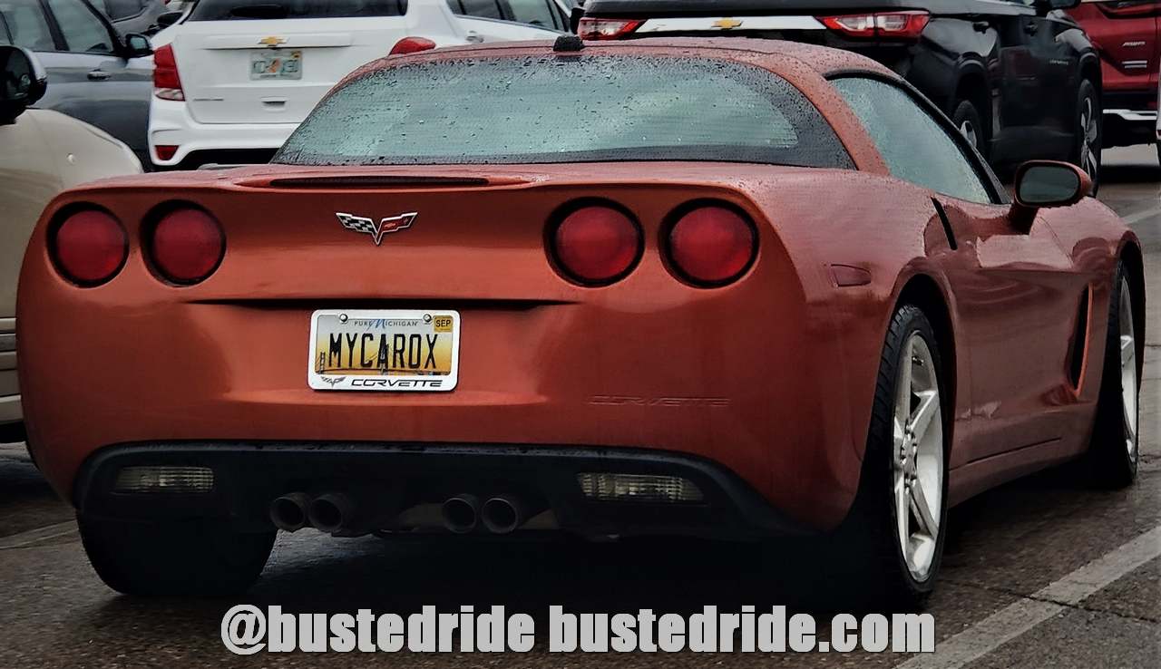 MYCAROX - Vanity License Plate by Busted Ride