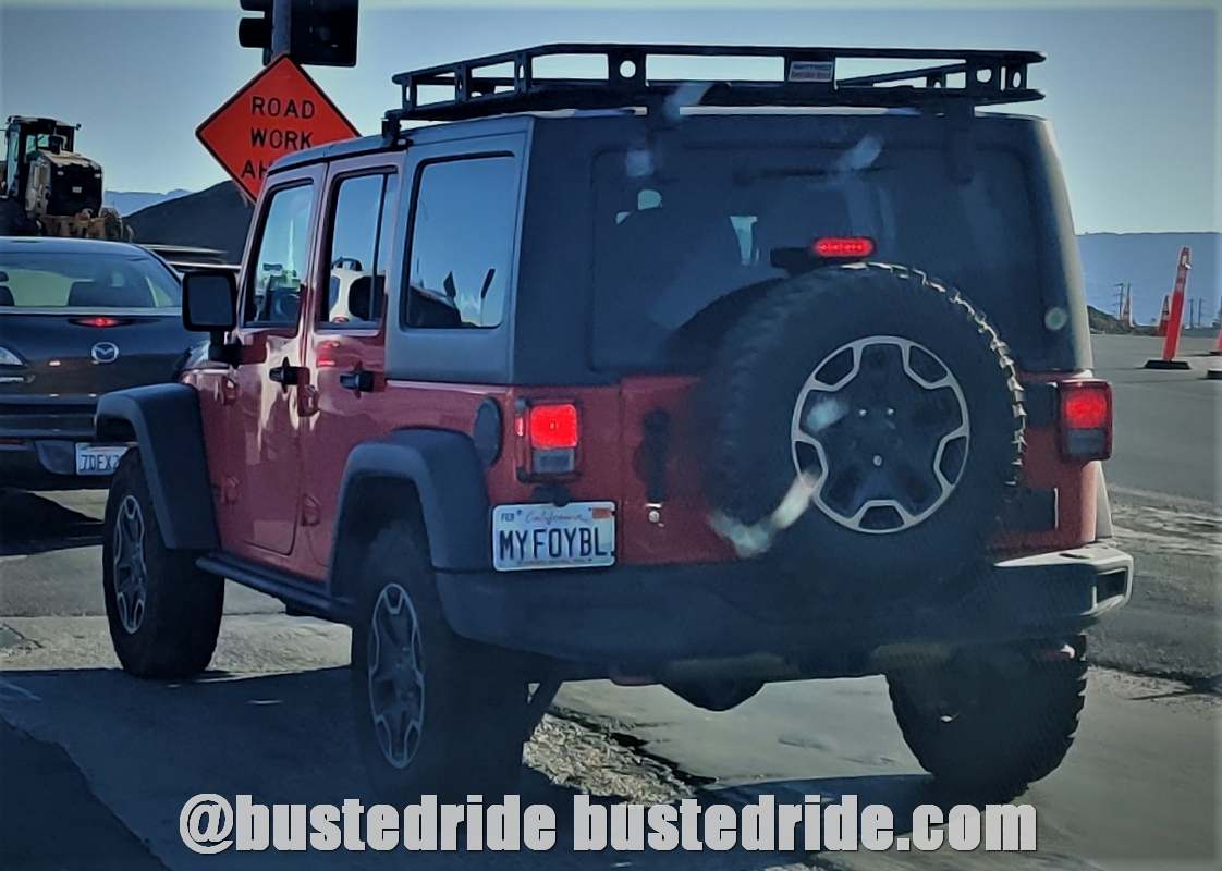 MYFOYBL - Vanity License Plate by Busted Ride