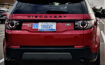 SRAGVI - Vanity License Plate by Busted Ride