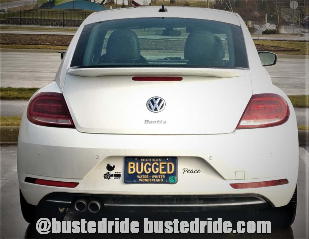 BUGGED - Vanity License Plate by Busted Ride