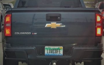 LUVCOFE - Vanity License Plate by Busted Ride