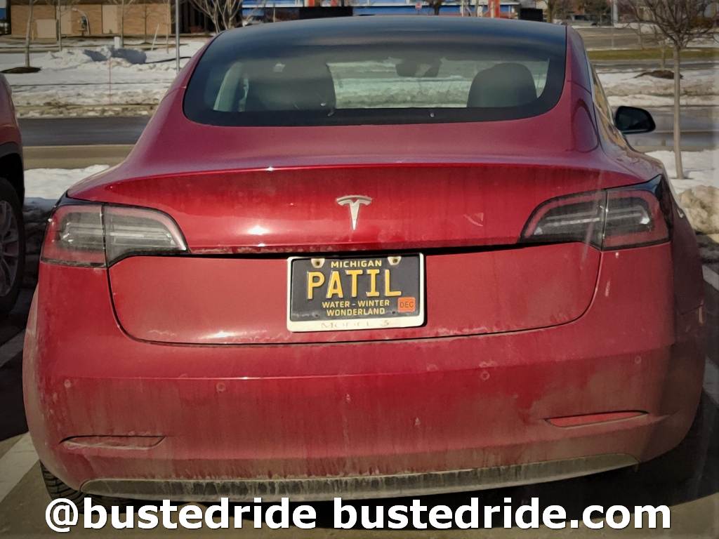PATIL - Vanity License Plate by Busted Ride