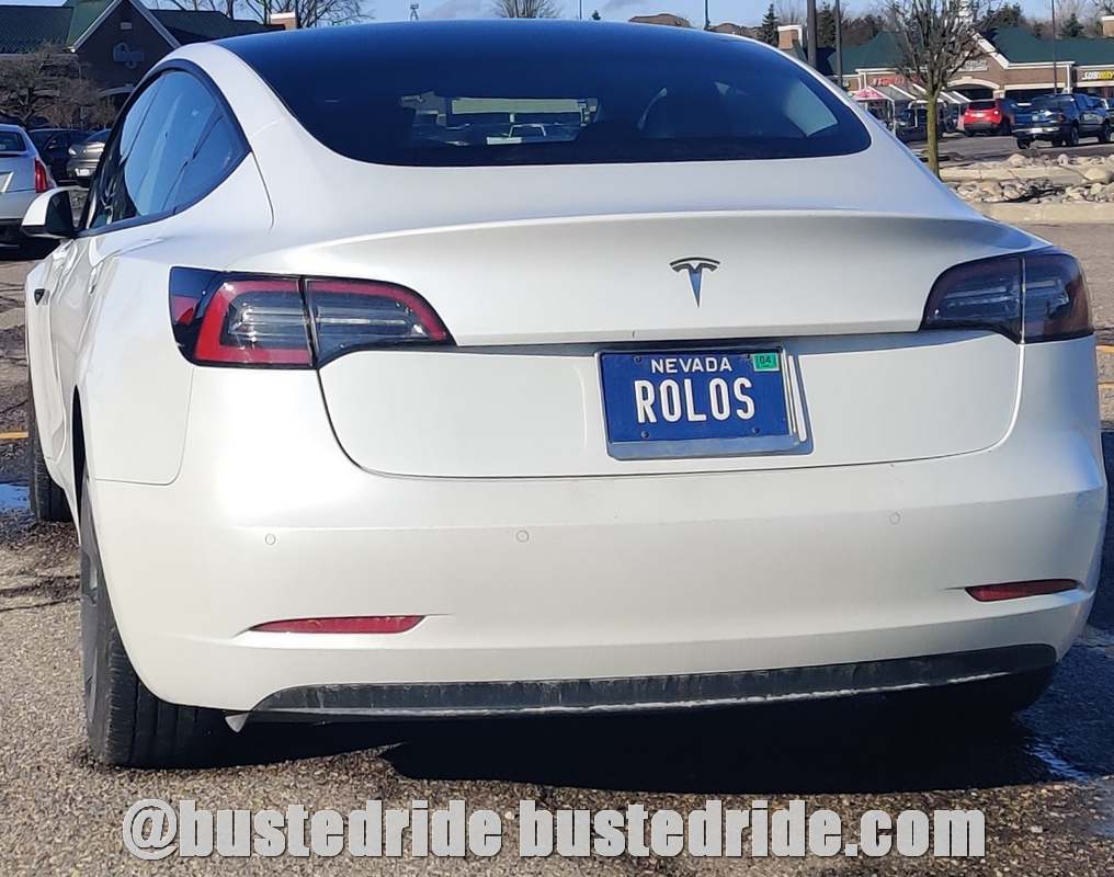 ROLOS - Vanity License Plate by Busted Ride