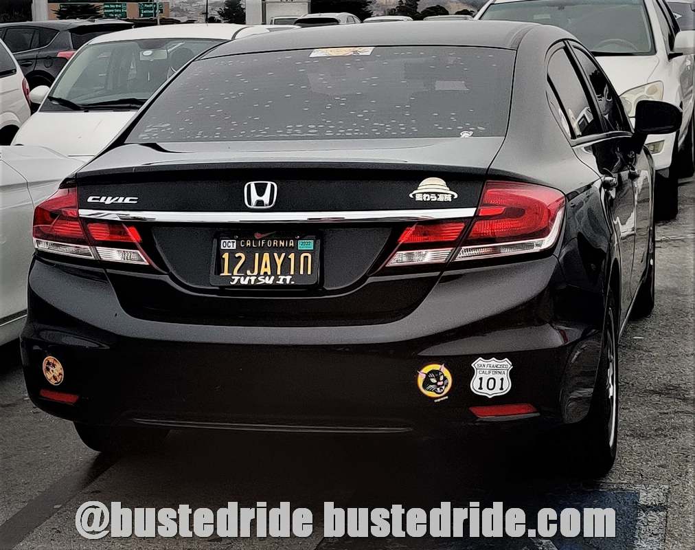 12JAY10 - Vanity License Plate by Busted Ride