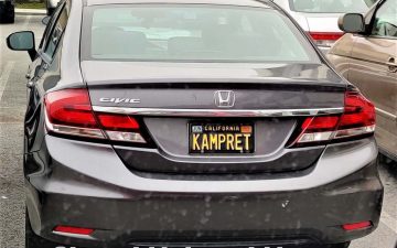 KAMPRET - Vanity License Plate by Busted Ride