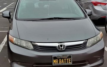 MRBATTE - Vanity License Plate by Busted Ride