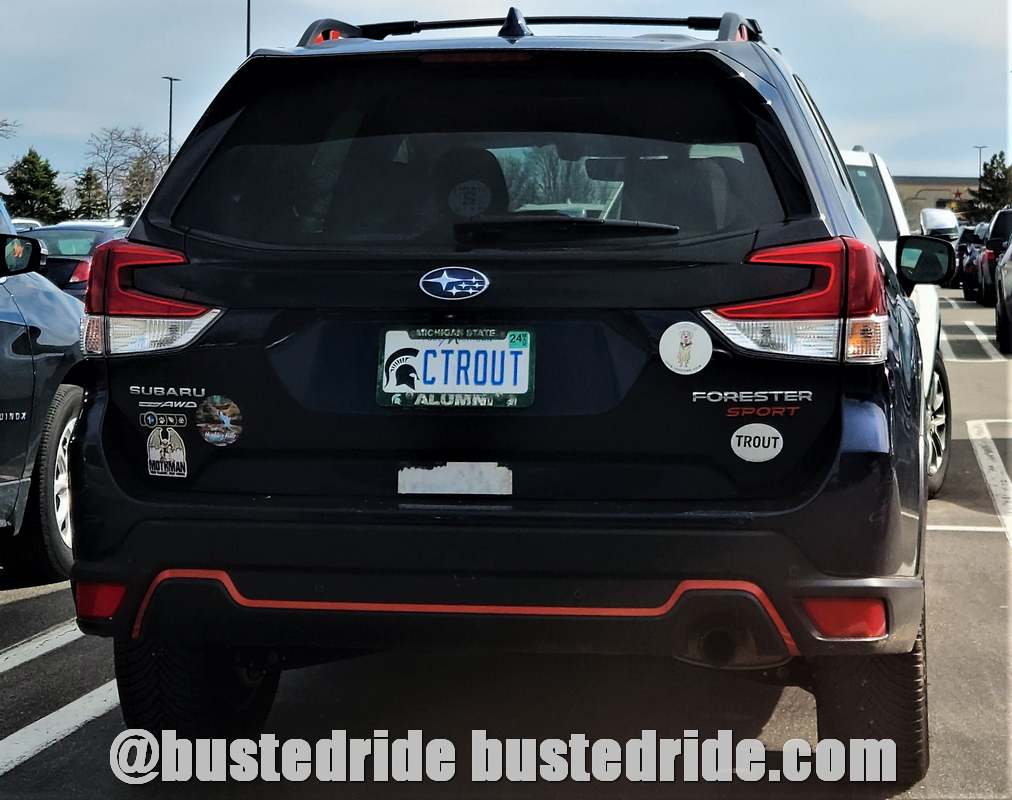 CTROUT - Vanity License Plate by Busted Ride