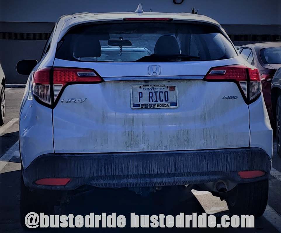 P RICO - Vanity License Plate by Busted Ride