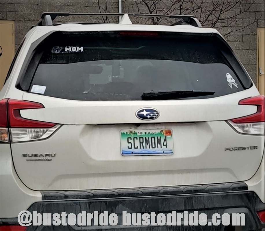 SCRMOM4 - Vanity License Plate by Busted Ride
