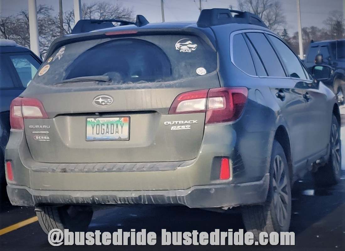 YOGADAY - Vanity License Plate by Busted Ride