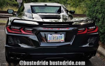 AIRSHIP - Vanity License Plate by Busted Ride