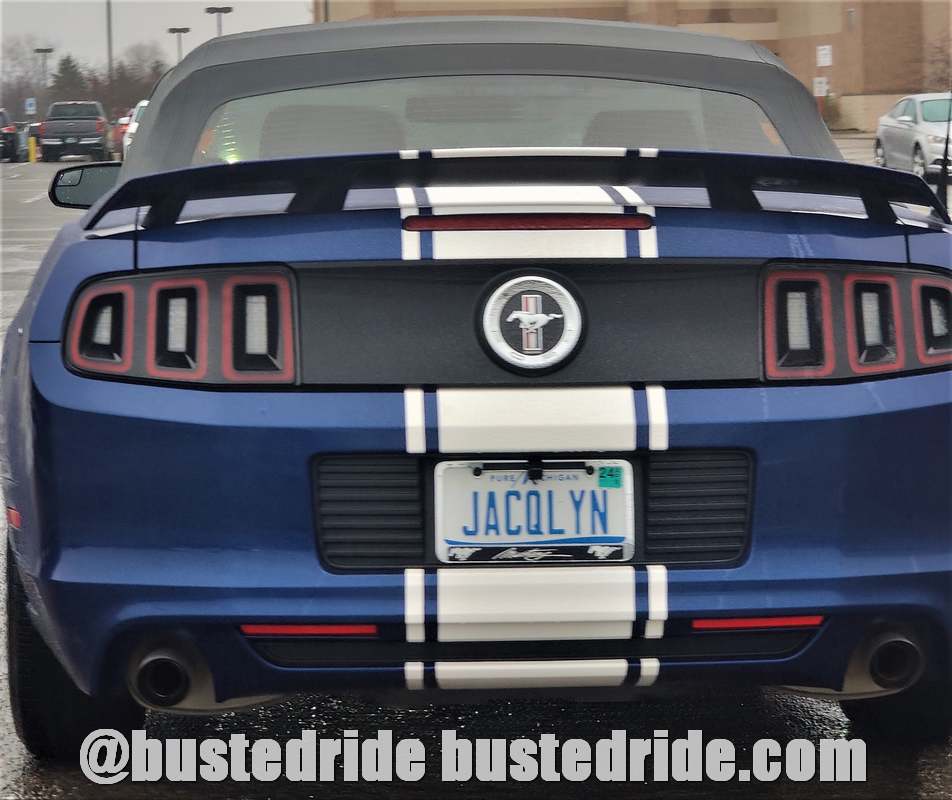 JACQLYN - Vanity License Plate by Busted Ride