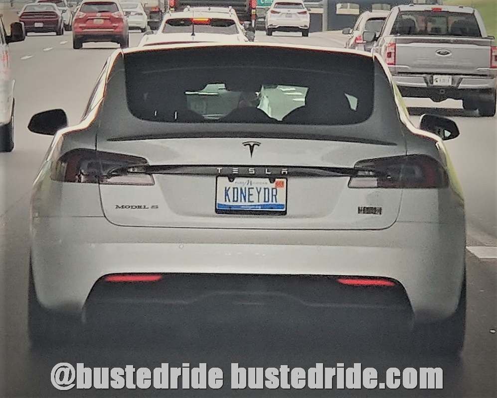 KDNEYDR - Vanity License Plate by Busted Ride