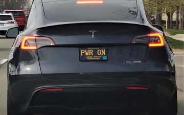 PWR ON - Vanity License Plate by Busted Ride