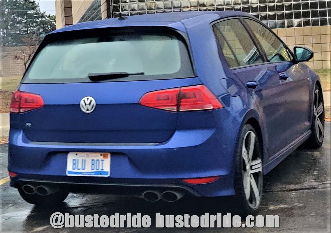 BLU BOI - Vanity License Plate by Busted Ride