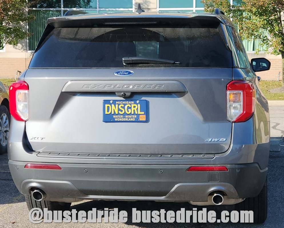 DNSGRL - Vanity License Plate by Busted Ride