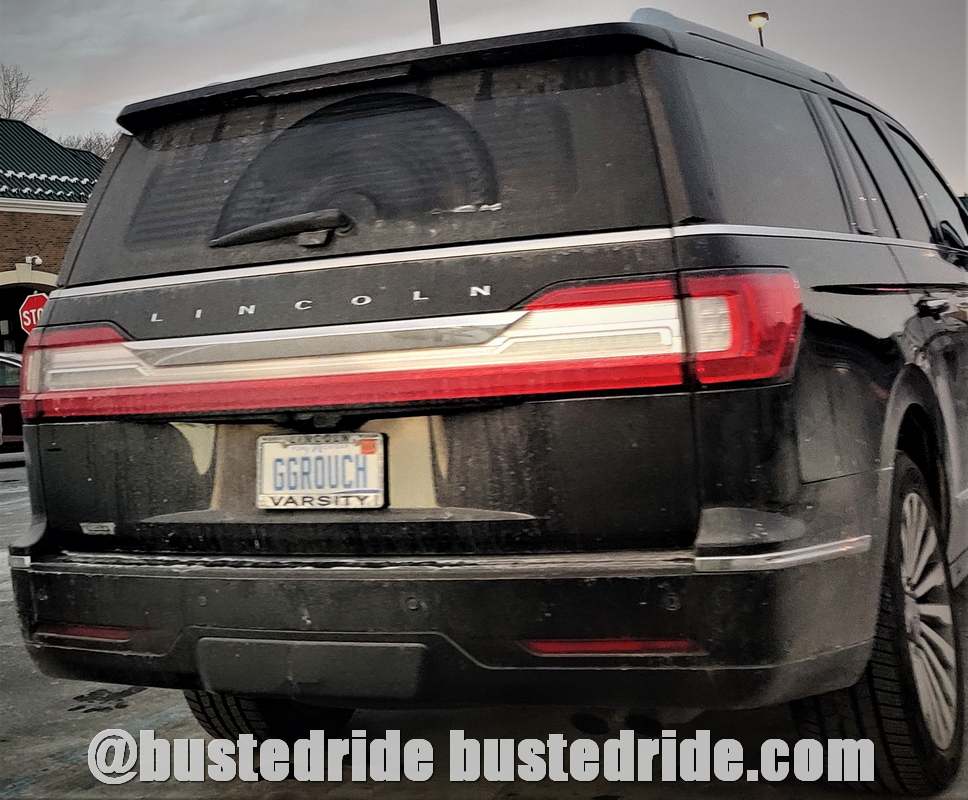 GGROUCH - Vanity License Plate by Busted Ride