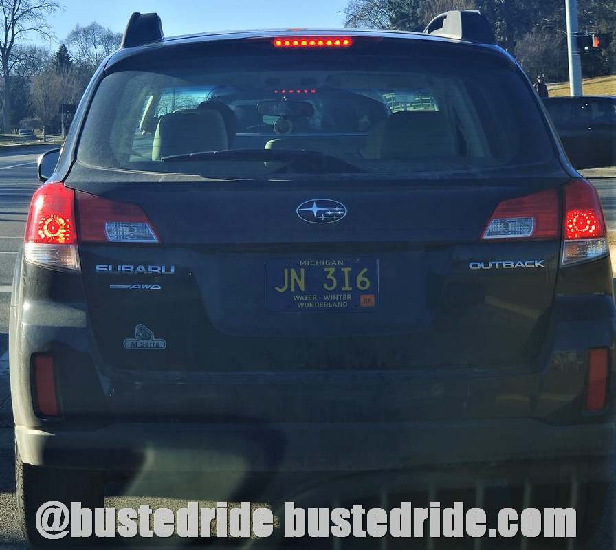 JN 316 - Vanity License Plate by Busted Ride