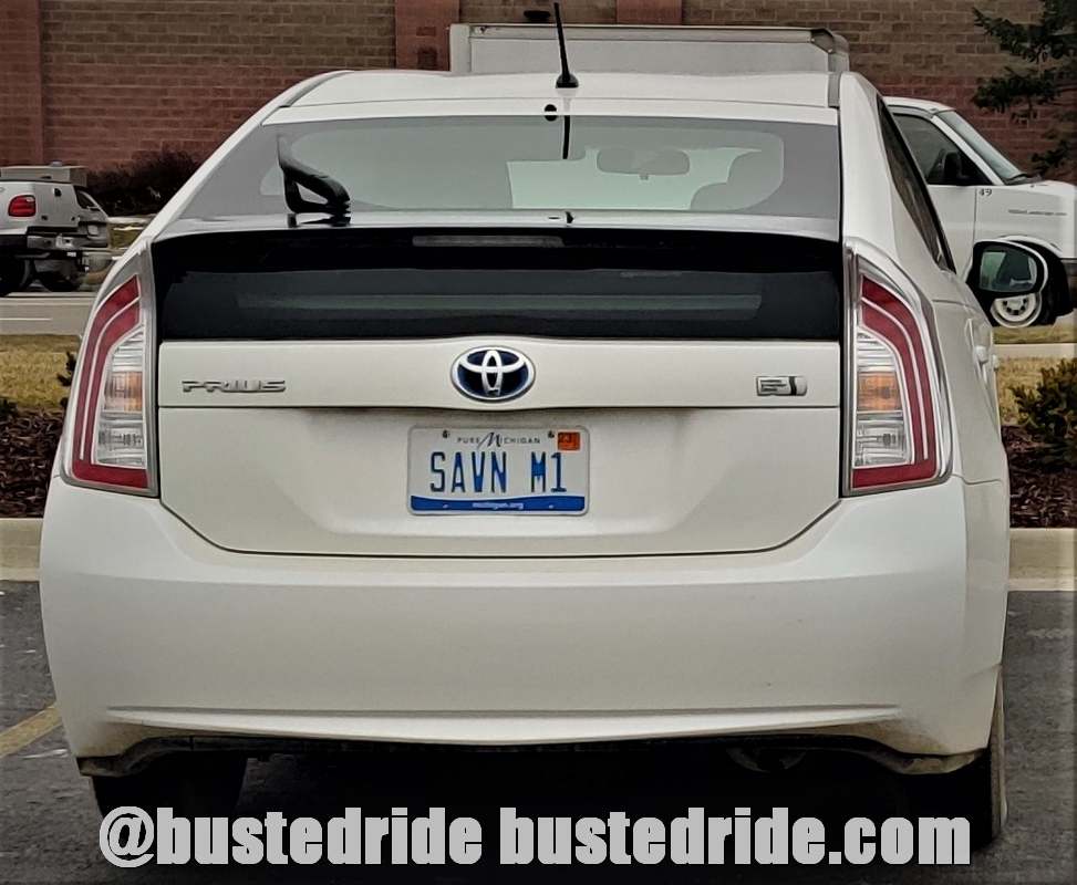 SAVN M1 - Vanity License Plate by Busted Ride