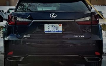 SUDOKU - Vanity License Plate by Busted Ride