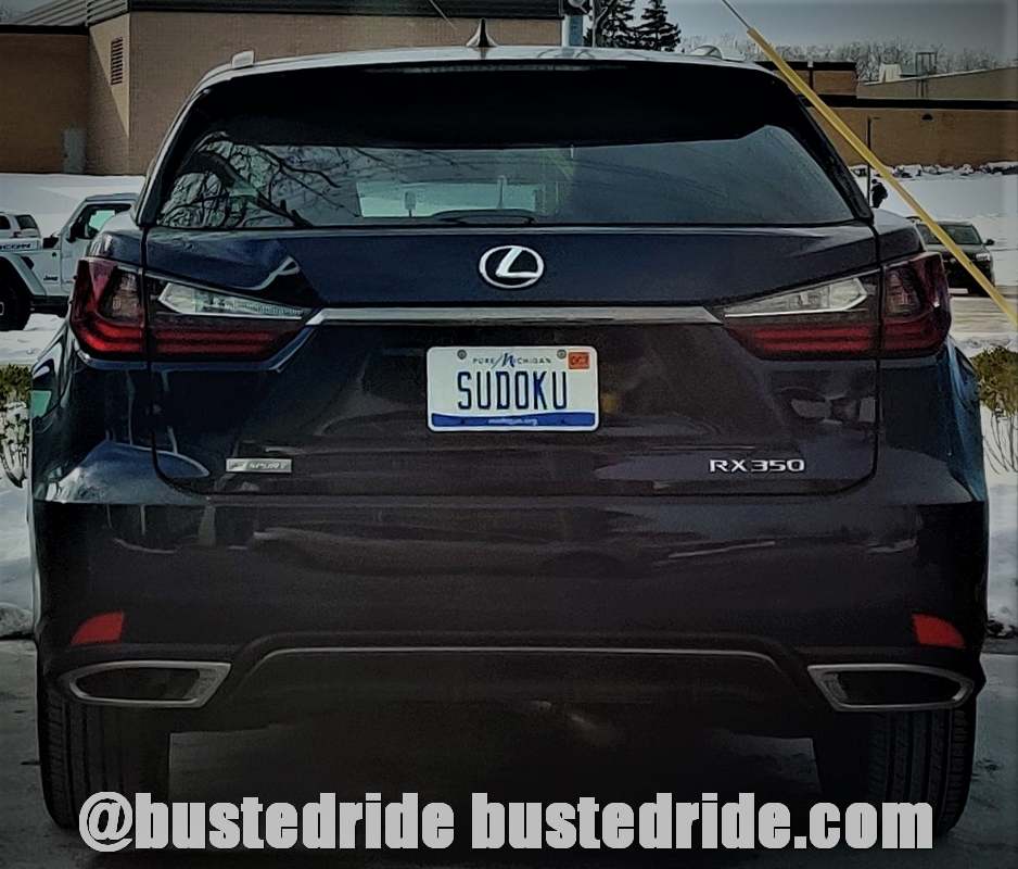 SUDOKU - Vanity License Plate by Busted Ride
