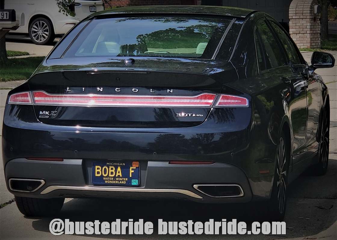 BOBA F - Vanity License Plate by Busted Ride