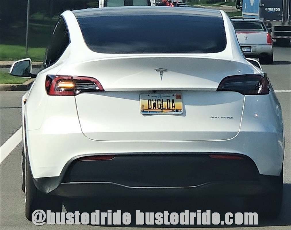 DWGLDA - Vanity License Plate by Busted Ride