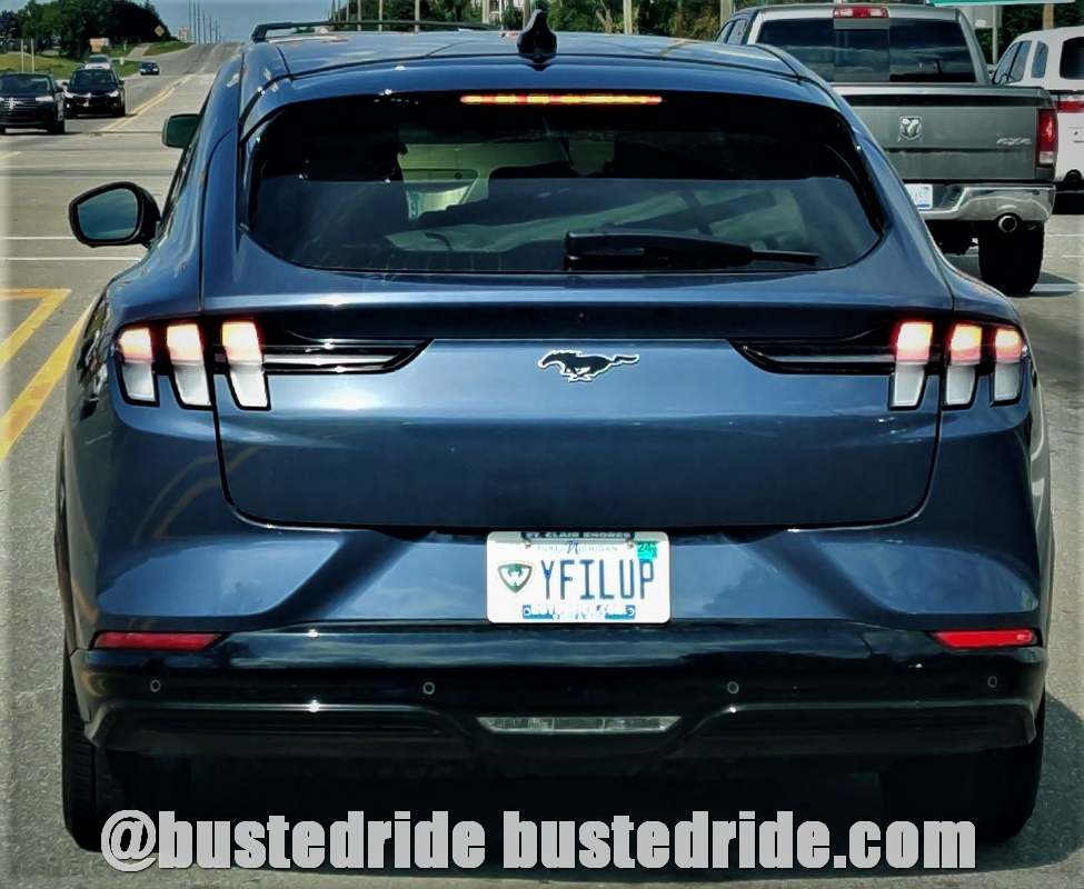 YFILUP - Vanity License Plate by Busted Ride